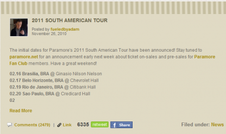 Paramore in brazil